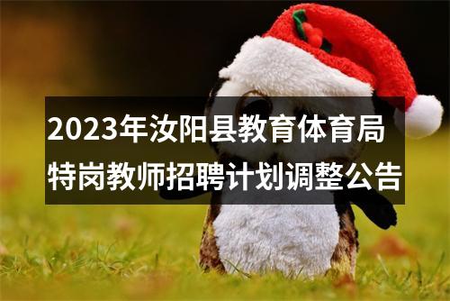 2023年汝阳县教育体育局特岗教师招聘计划调整公告 图片