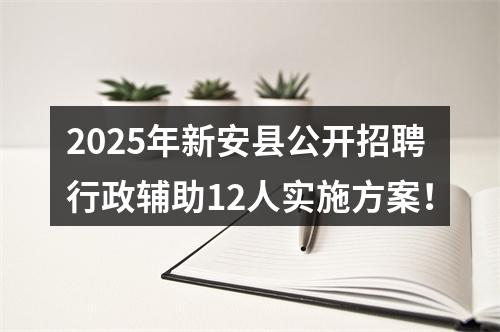 2025年新安县公开招聘行政辅助12人实施方案！ 图片