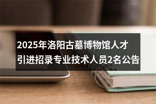 2025年洛阳古墓博物馆人才引进招录专业技术人员2名公告 图片