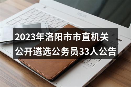 2023年洛阳市市直机关公开遴选公务员33人公告 图片