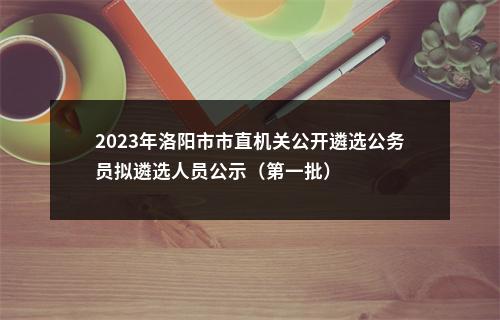2023年洛阳市市直机关公开遴选公务员拟遴选人员公示（第一批） 图片